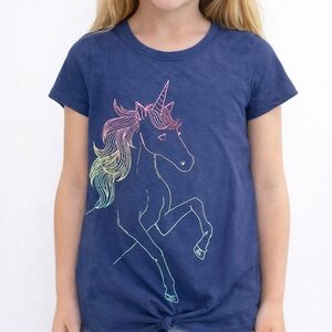 SO Kids Unicorn Tee - Navy